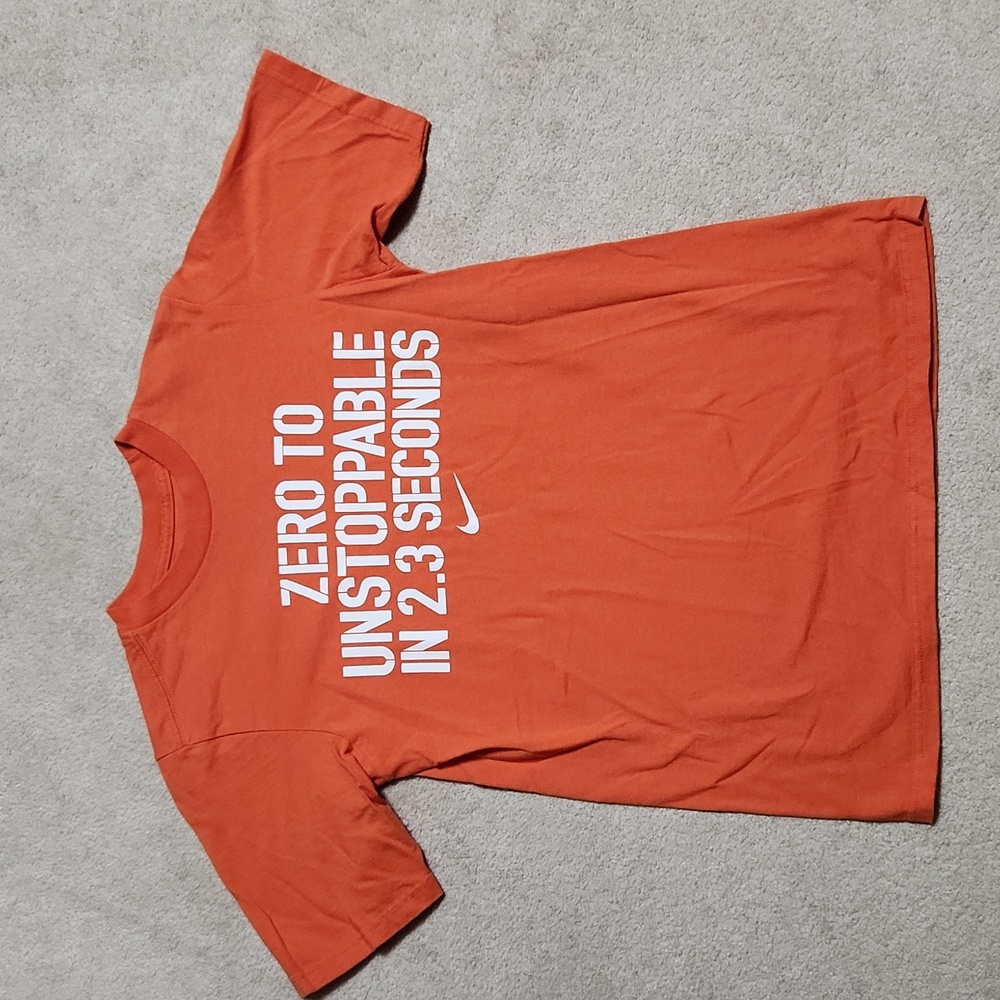 Nike Boys T-Shirt Orange - Medium (10-12)